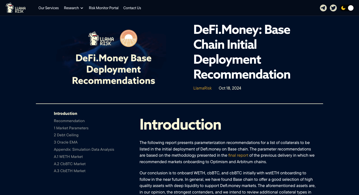 LlamaRisk - Blog Pages